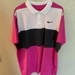 Nike Golf Color Block Polo NWOT hyper magenta!